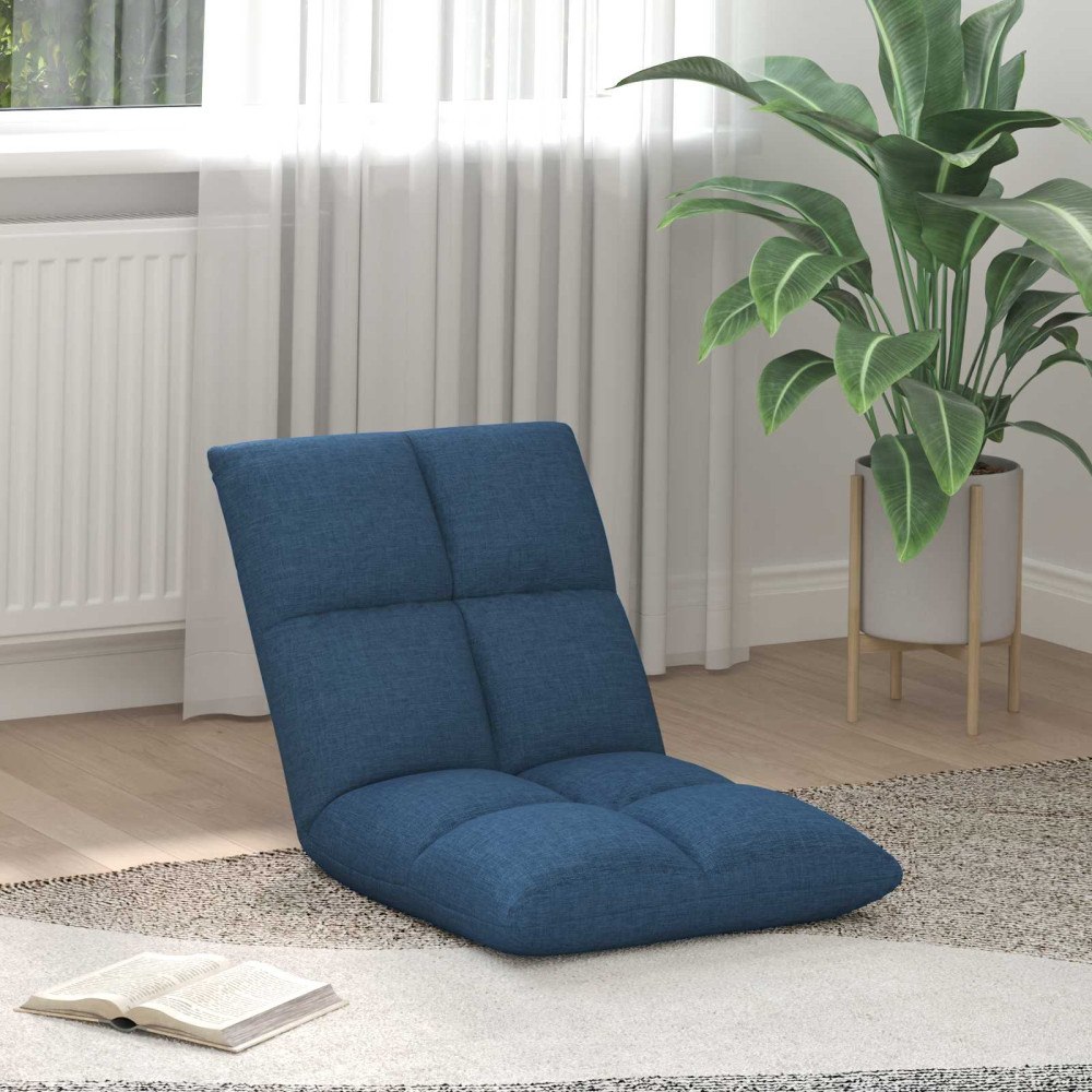 vidaXL Golvstol Blå 50 x 61 x 57 cm tyg