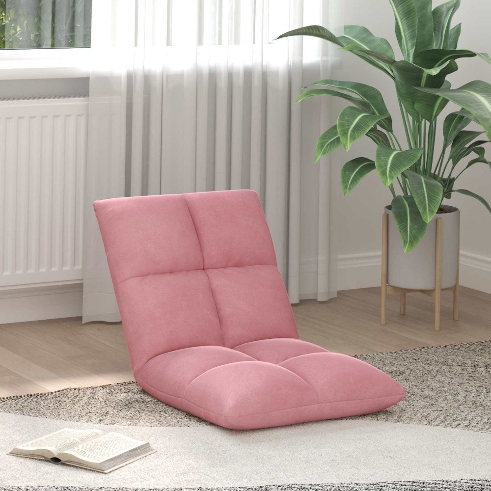 vidaXL Golvstol Rosa 50 x 61 x 57 cm Sammet