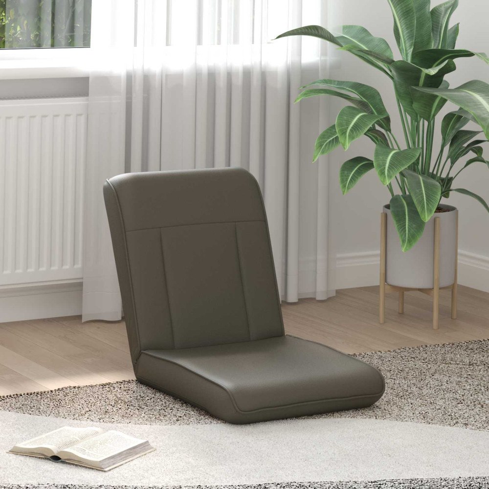 vidaXL Golvstol Grå 50 x 73 x 60 cm Konstläder