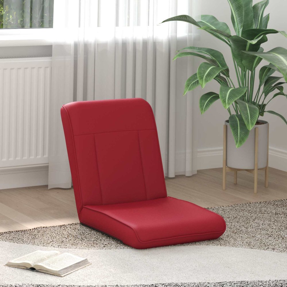 vidaXL Golvstol Vinröd 50 x 73 x 60 cm Konstläder