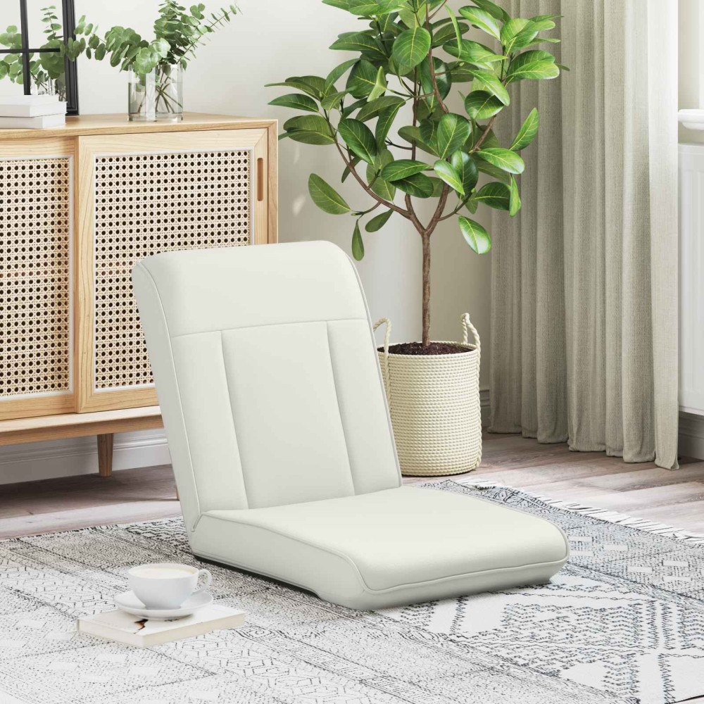 vidaXL Golvstol Vit 50 x 73 x 60 cm Konstläder