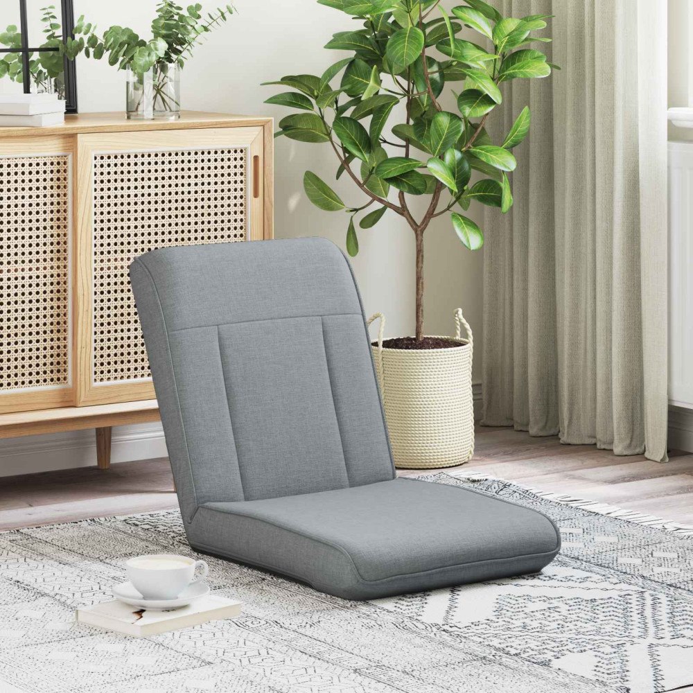 vidaXL Golvstol Ljusgrå 50 x 73 x 60 cm tyg