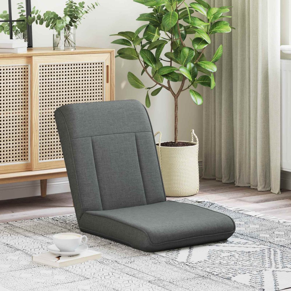 vidaXL Golvstol Mörkgrå 50 x 73 x 60 cm tyg