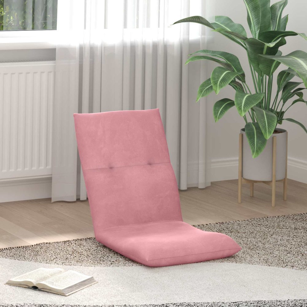 vidaXL Golvstol Rosa 46 x 50 x 61 cm Sammet