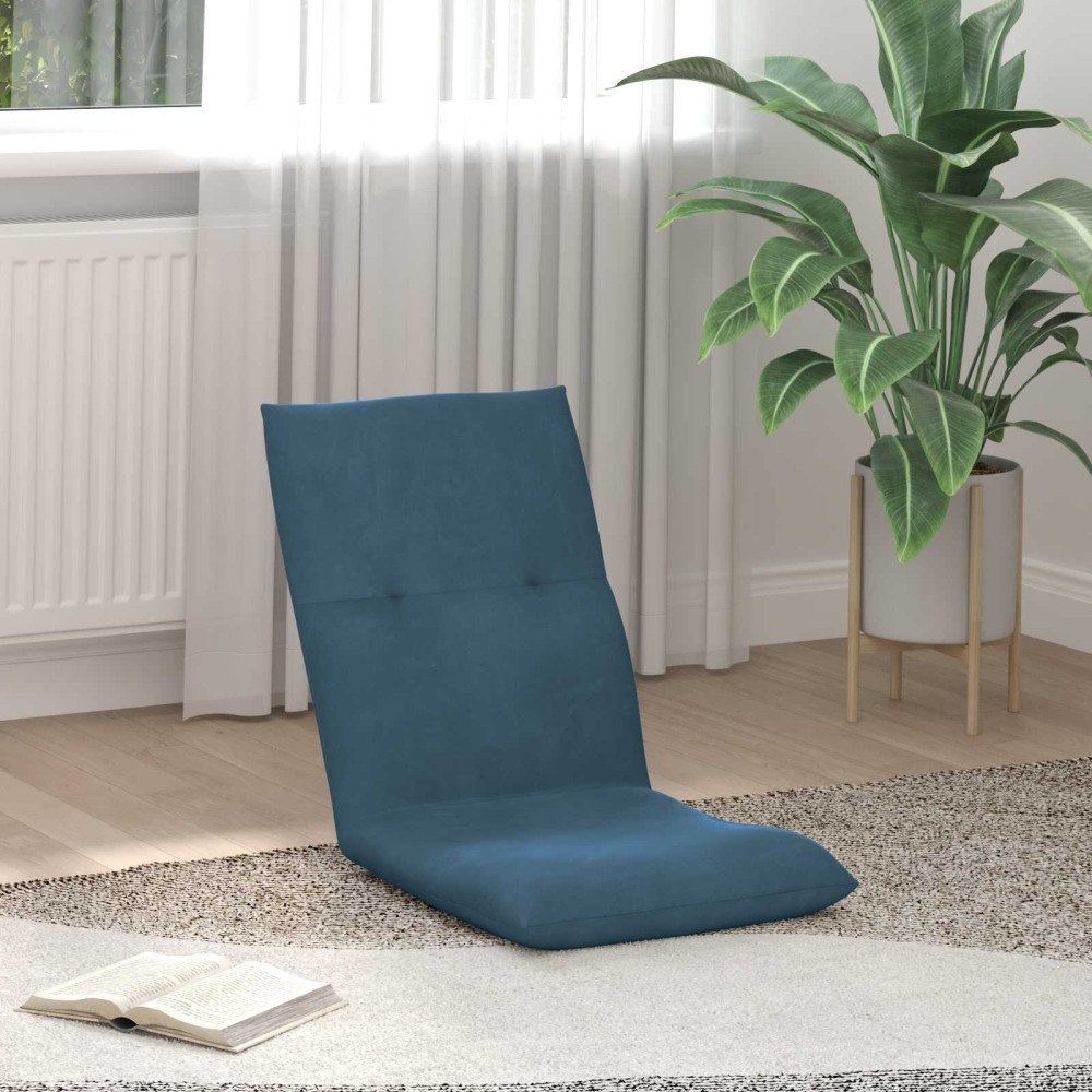 vidaXL Golvstol Blå 46 x 50 x 61 cm Sammet