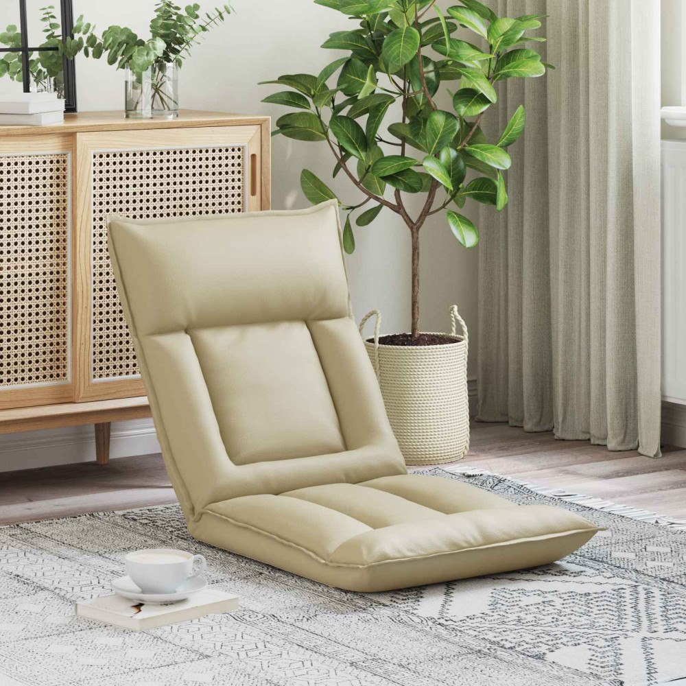 vidaXL Golvstol Kräm 55 x 61 x 70 cm Konstläder