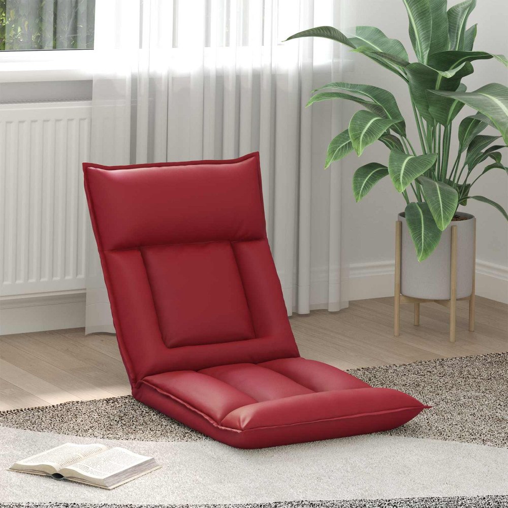 vidaXL Golvstol Vinröd 55 x 61 x 70 cm Konstläder