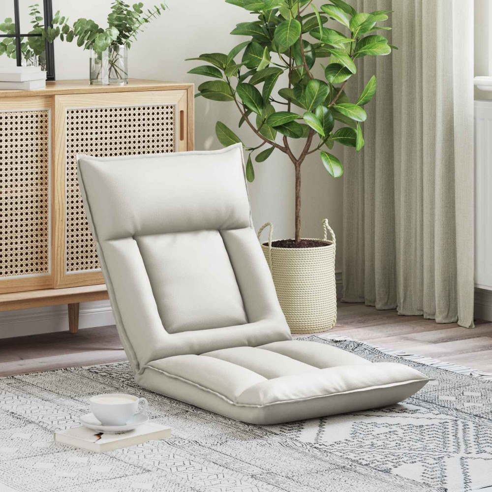 vidaXL Golvstol Vit 55 x 61 x 70 cm Konstläder