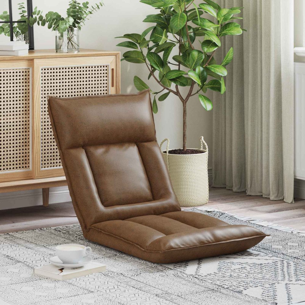 vidaXL Golvstol Brun 55 x 61 x 70 cm tyg