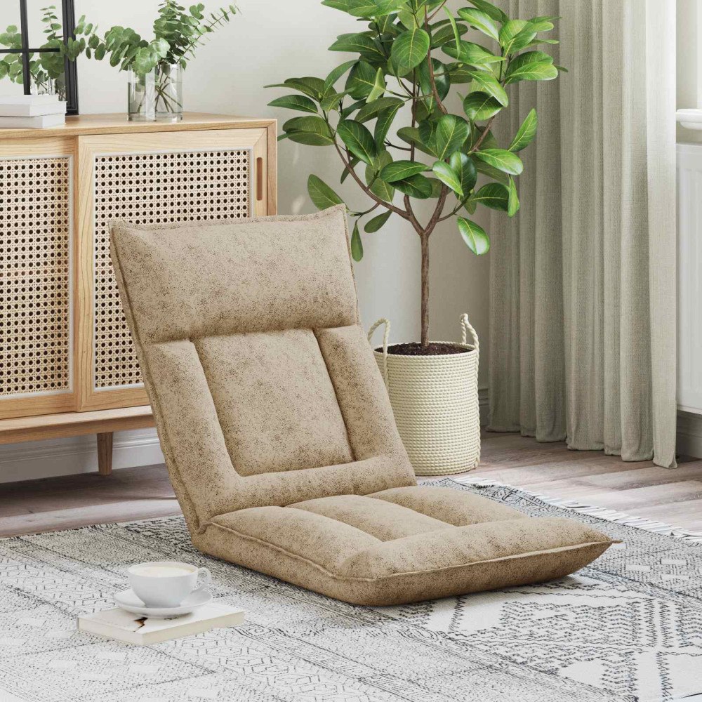 vidaXL Golvstol Ljusgrå 55 x 61 x 70 cm tyg