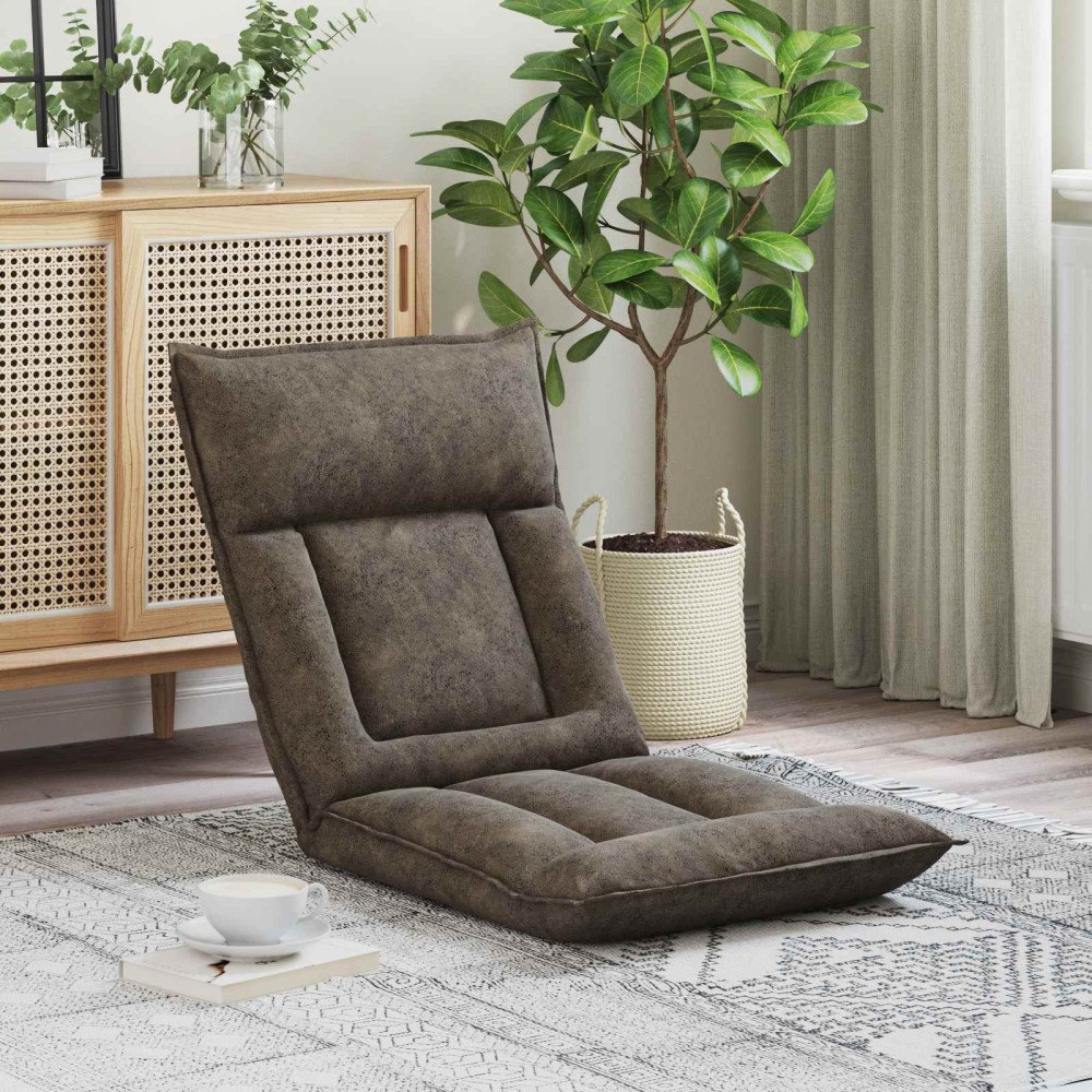 vidaXL Golvstol Mörkgrå 55 x 61 x 70 cm tyg