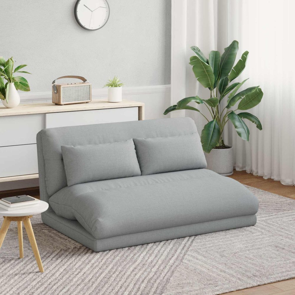 vidaXL Golvstol Ljusgrå 110 x 82 x 55 cm tyg