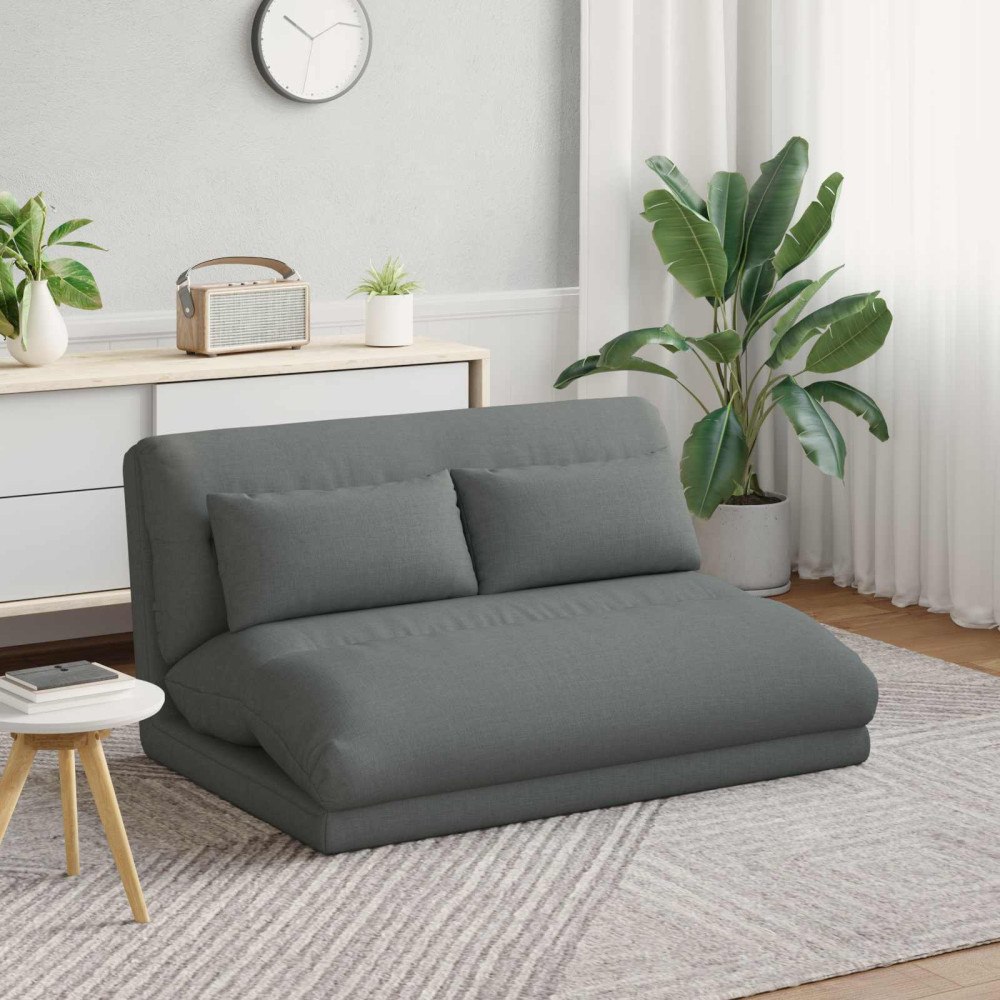 vidaXL Golvstol Mörkgrå 110 x 82 x 55 cm tyg