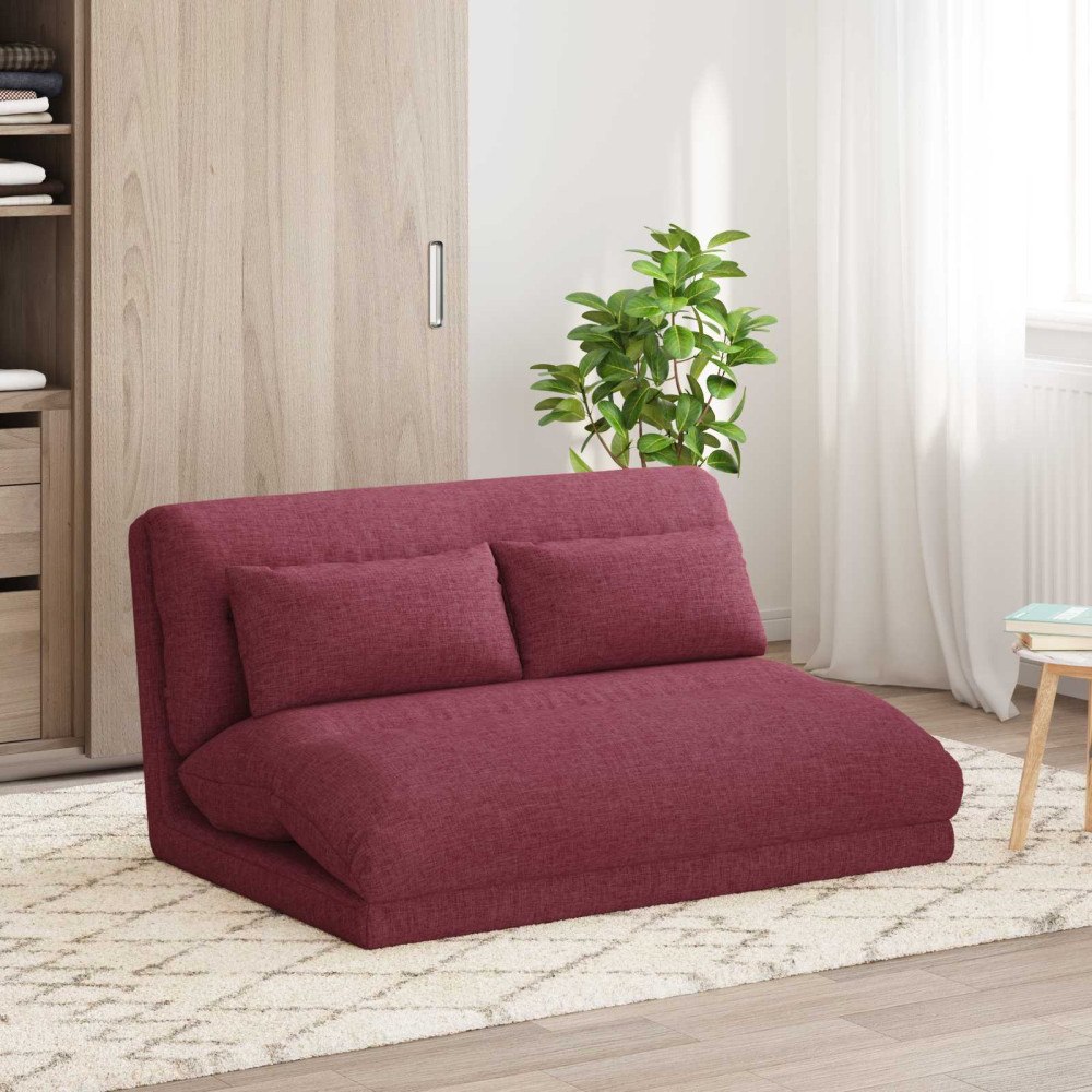 vidaXL Golvstol Vinröd 110 x 82 x 55 cm tyg