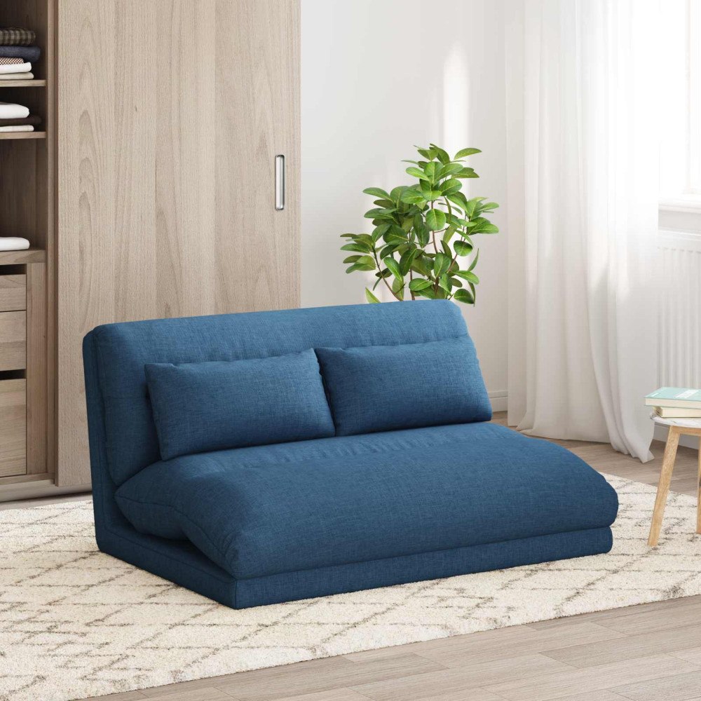 vidaXL Golvstol Blå 110 x 82 x 55 cm tyg