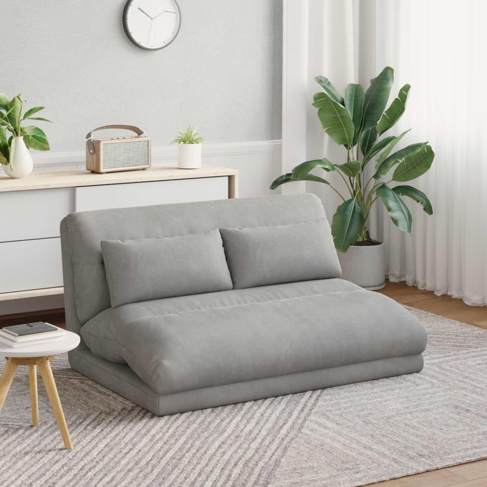 vidaXL Golvstol Ljusgrå 110 x 82 x 55 cm Sammet