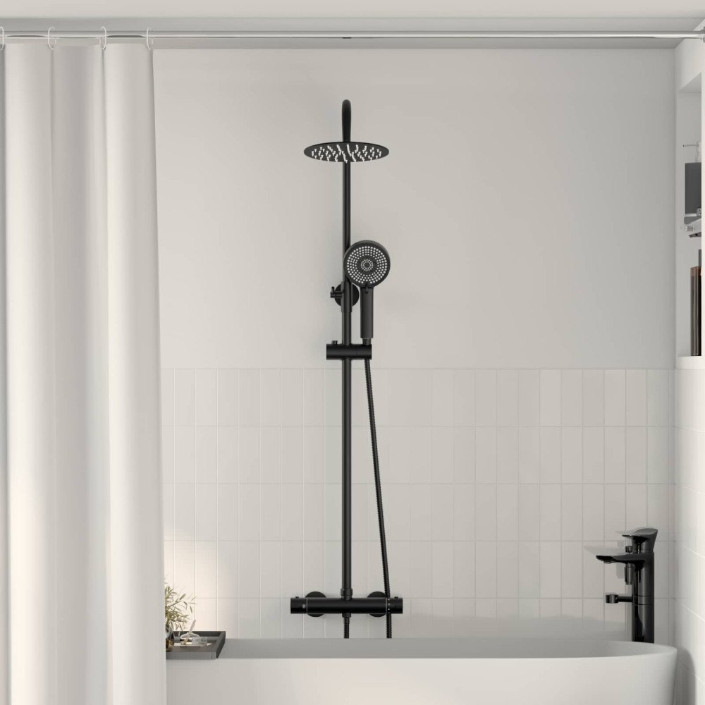 vidaXL Termostatduschsystemset Mässing och rostfritt stål