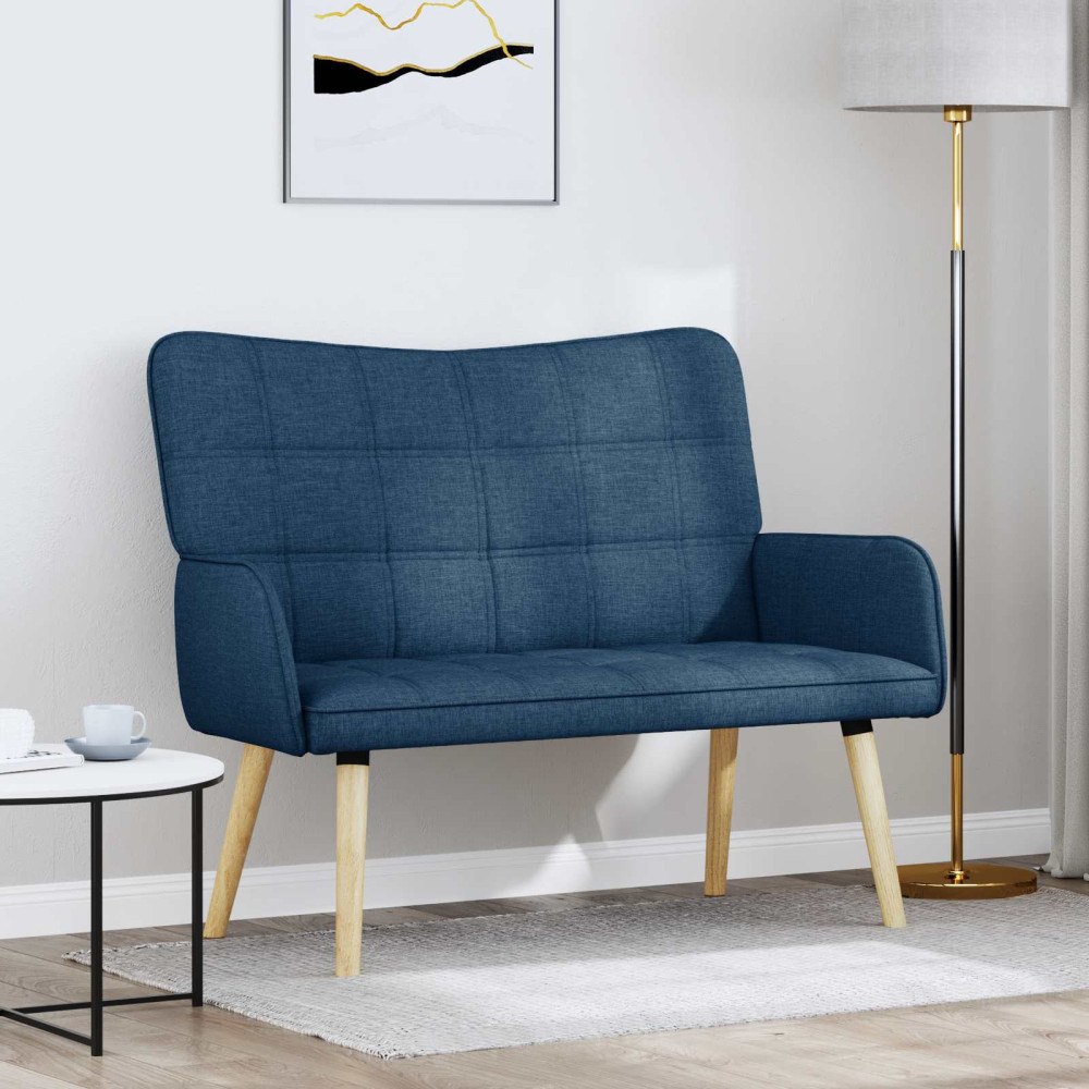 vidaXL Tvåsitssoffa Blå 115 x 61 x 87 cm tyg