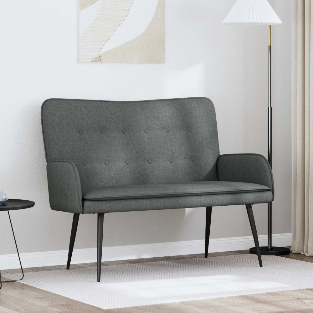 vidaXL 2-sits soffa Mörkgrå 115 x 61 x 87 cm tyg