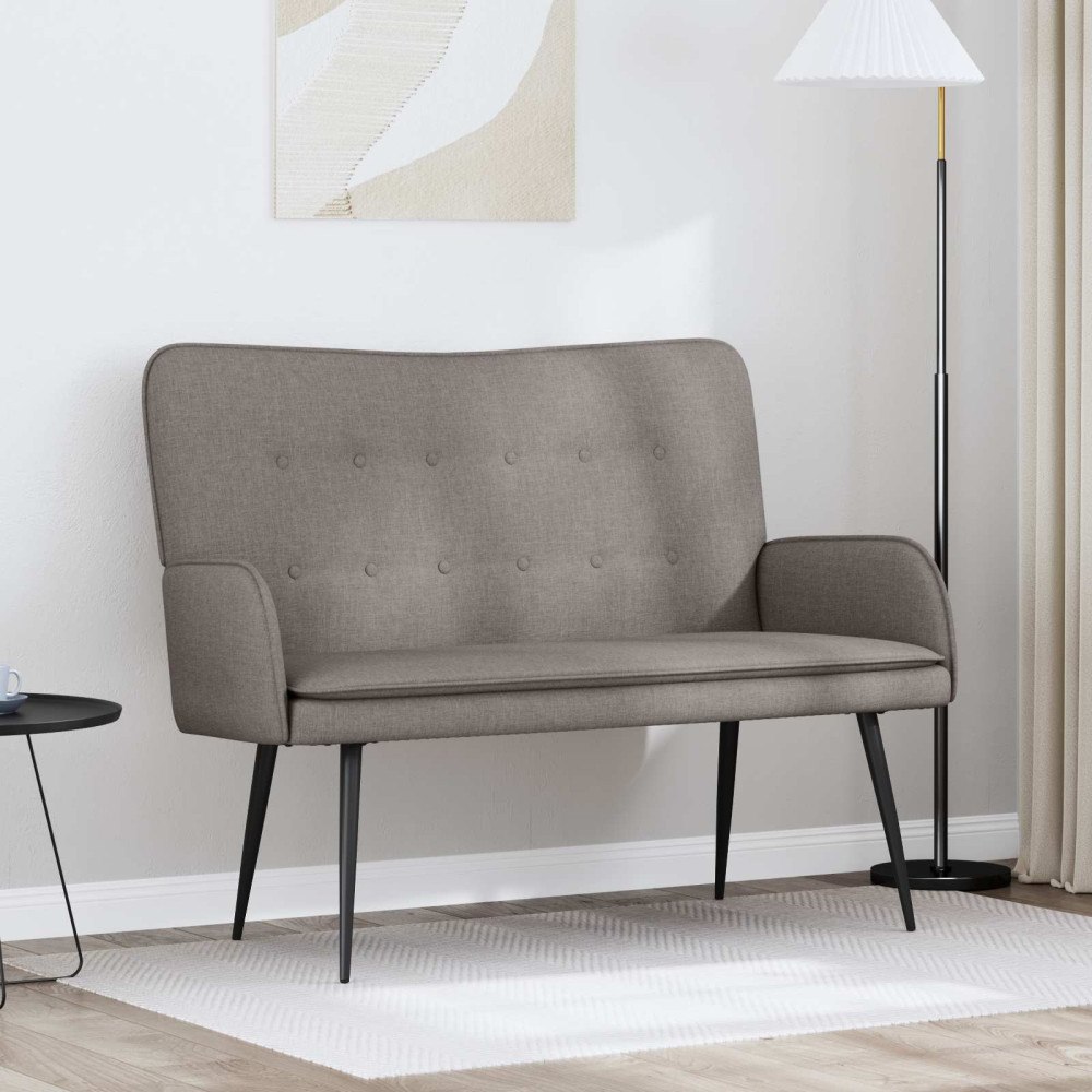 vidaXL 2-sits soffa Taupe 115 x 61 x 87 cm tyg
