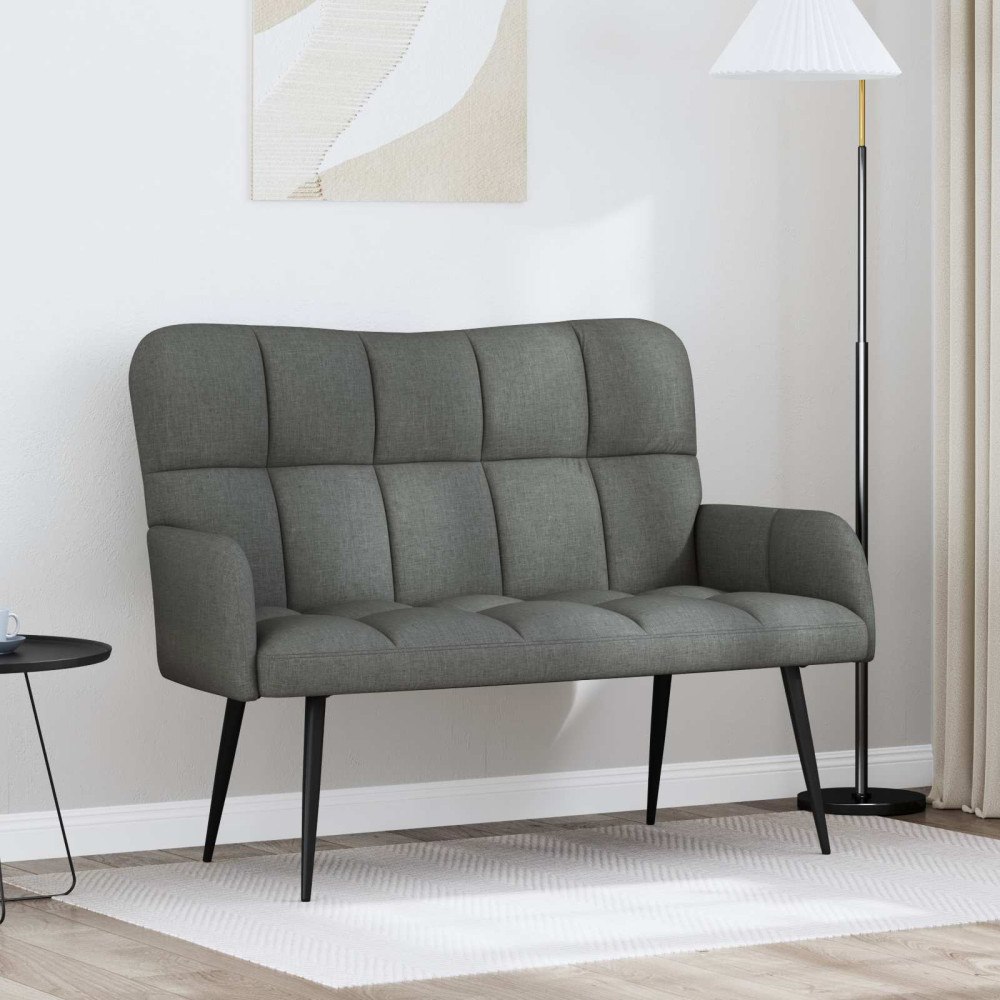 vidaXL Tvåsitssoffa Mörkgrå 115 x 61 x 87 cm tyg