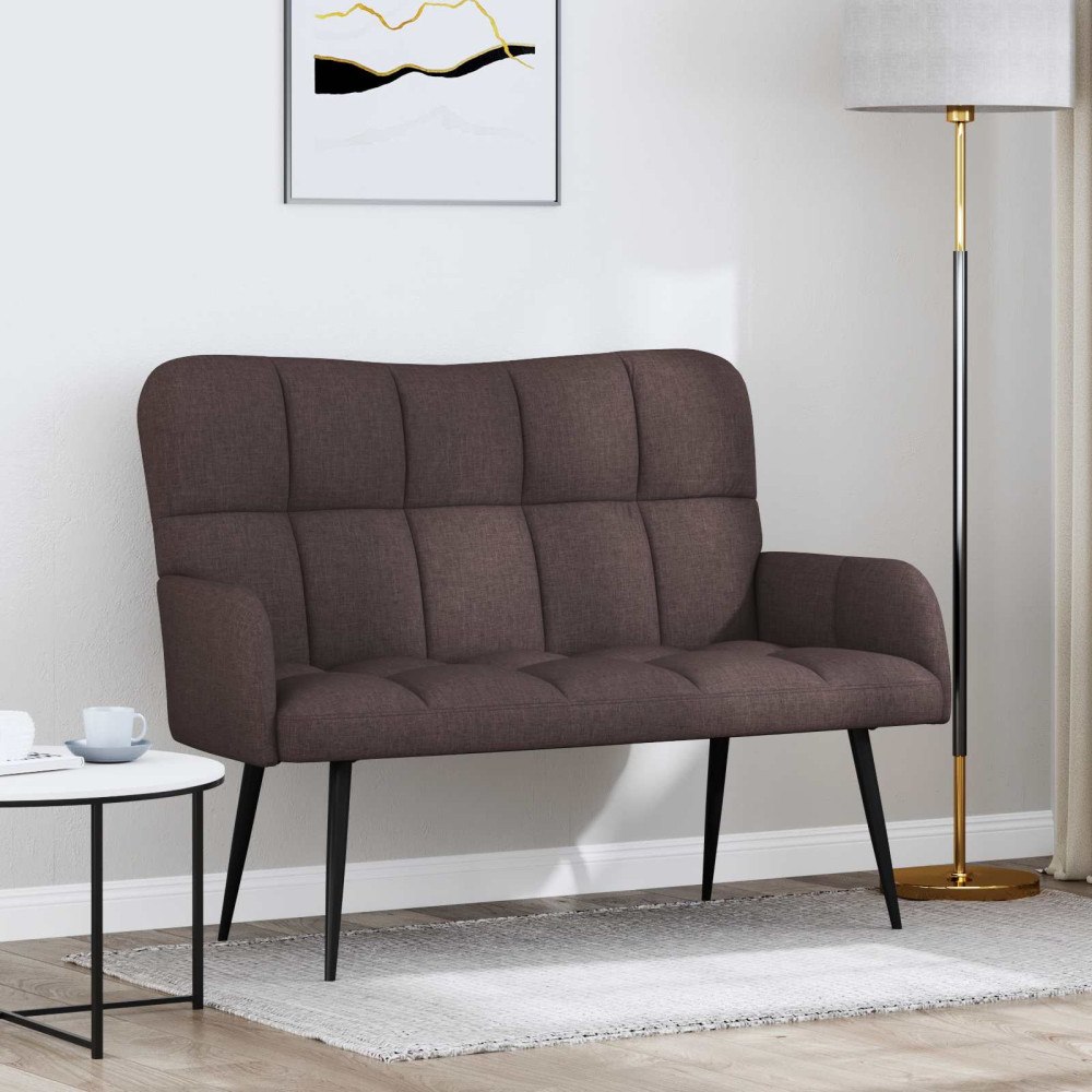 vidaXL Tvåsitssoffa Mörkbrun 115 x 61 x 87 cm tyg