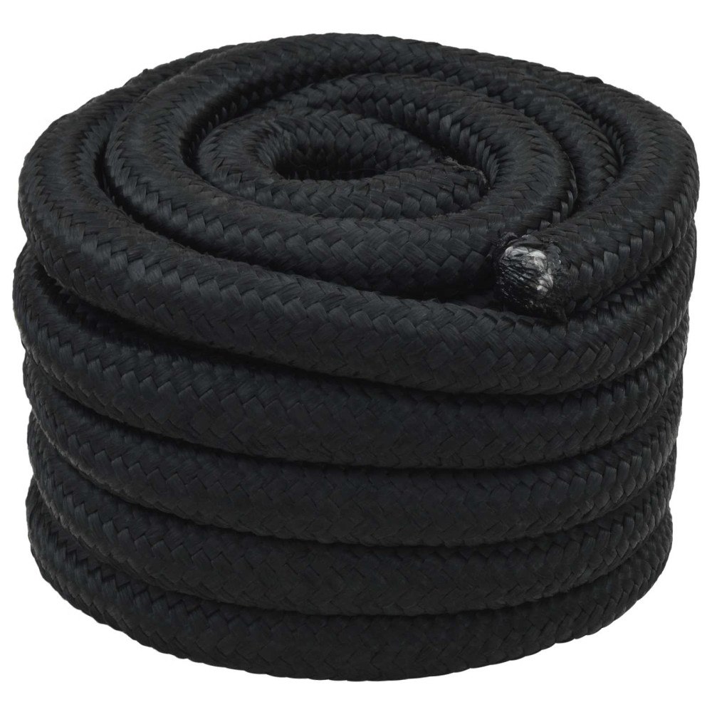 vidaXL Båtsnöre Helt svart PP