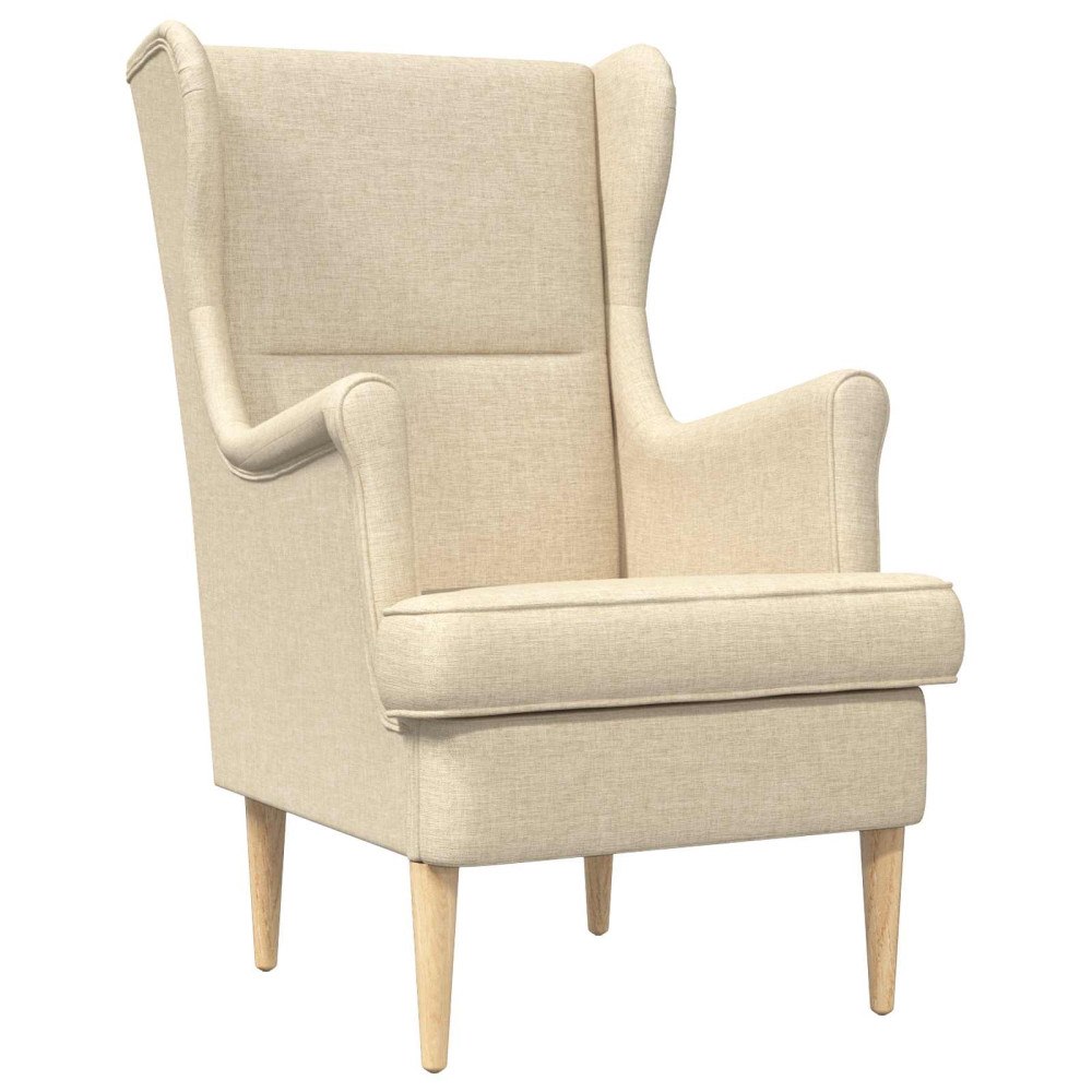 vidaXL fåtölj Kräm tyg