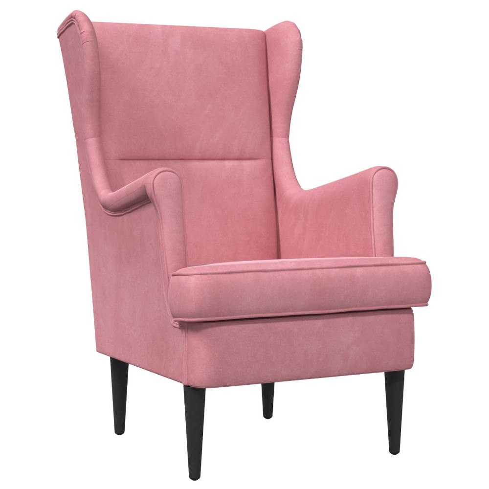 vidaXL fåtölj Rosa Sammet