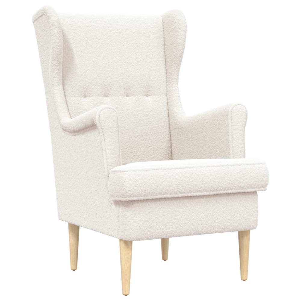 vidaXL fåtölj Kräm tyg