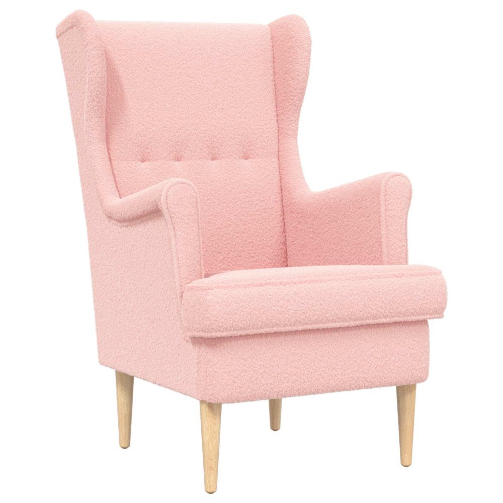 vidaXL fåtölj Rosa tyg