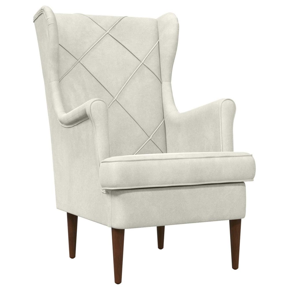 vidaXL fåtölj Kräm Sammet