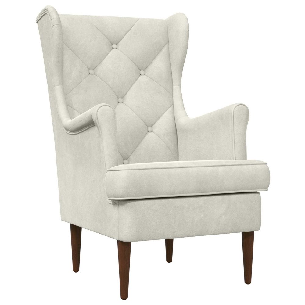 vidaXL fåtölj Kräm Sammet