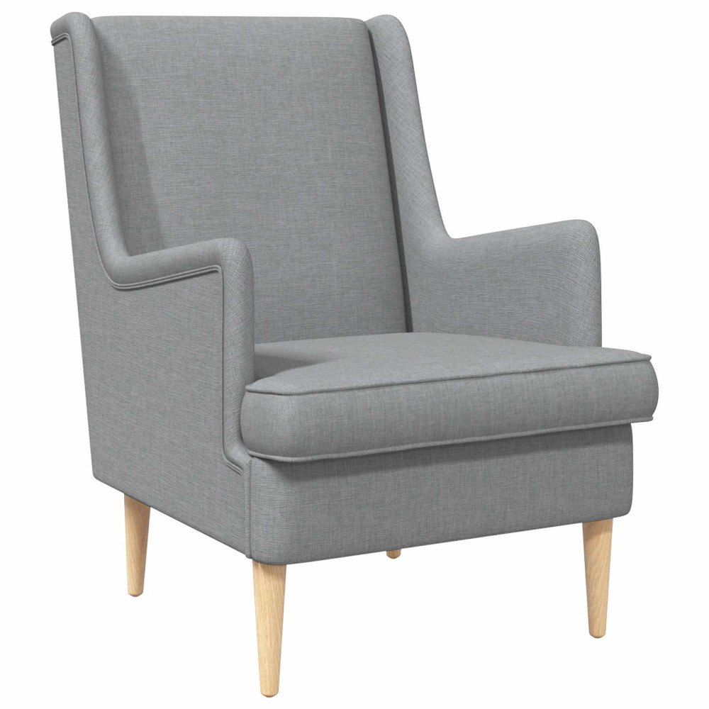 vidaXL fåtölj Ljusgrå tyg