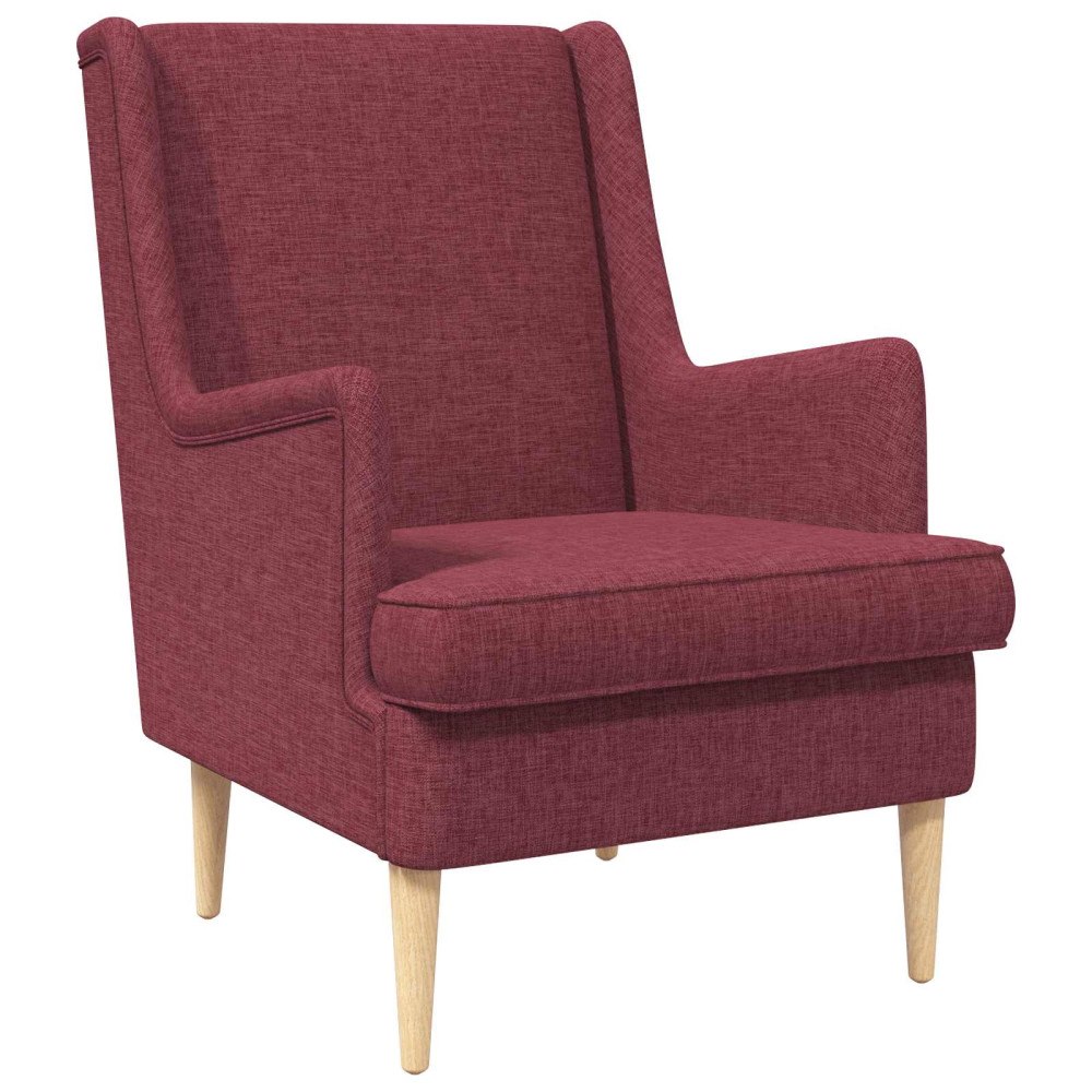 vidaXL fåtölj Vinröd tyg