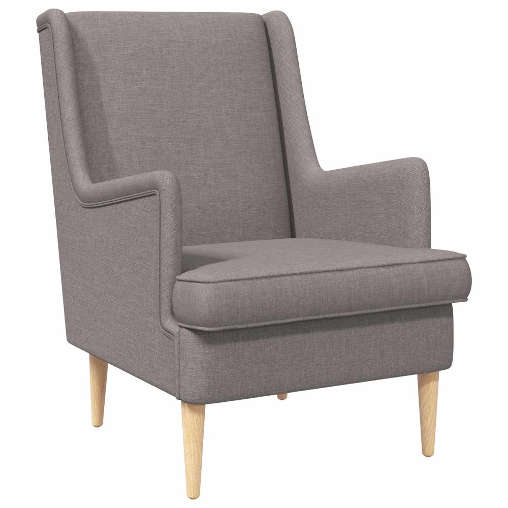 vidaXL fåtölj Taupe tyg