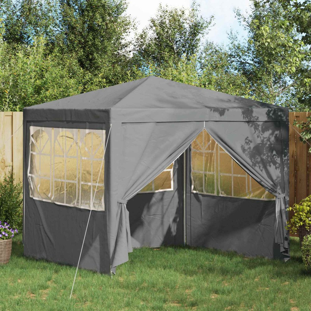 vidaXL Partytält Ljusgrå 250 x 250 x 240 cm PE och stål