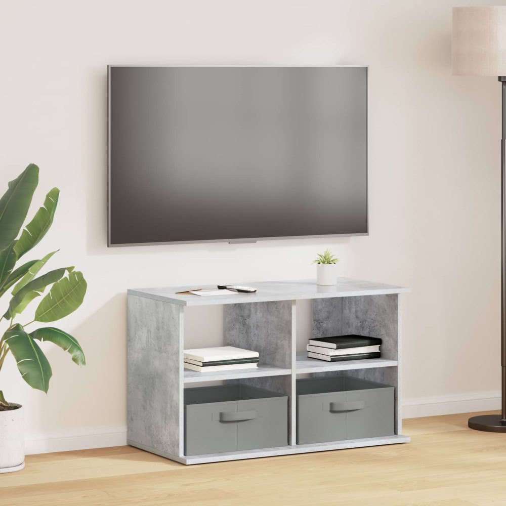 vidaXL TV-ställ med låda Betonggrå 79 x 40 x 48 cm