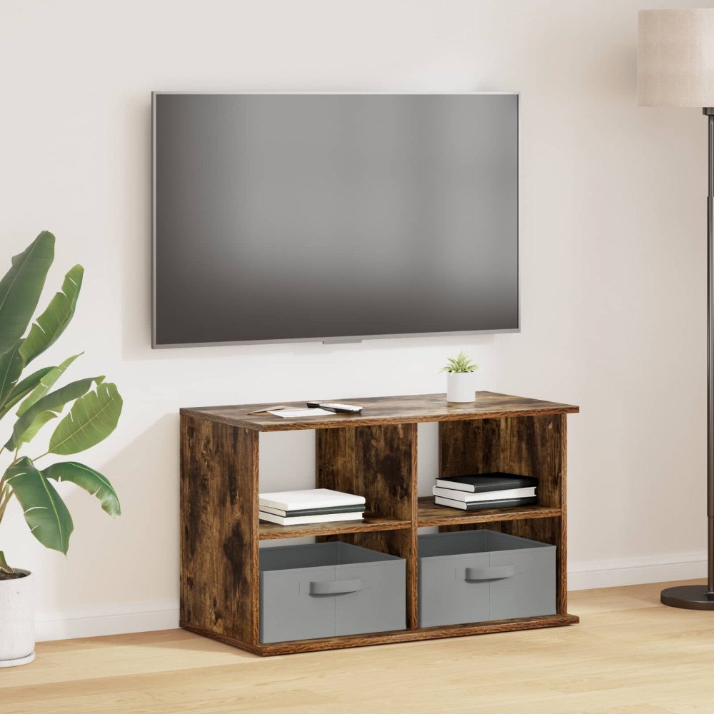 vidaXL TV-ställ med låda Rökt ek 79 x 40 x 48 cm