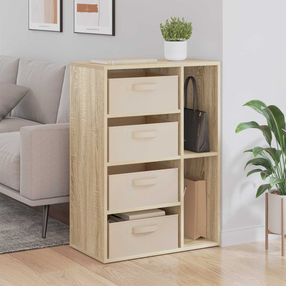 vidaXL Sideboard med låda Sonoma-ek 60 x 33,5 x 84 cm