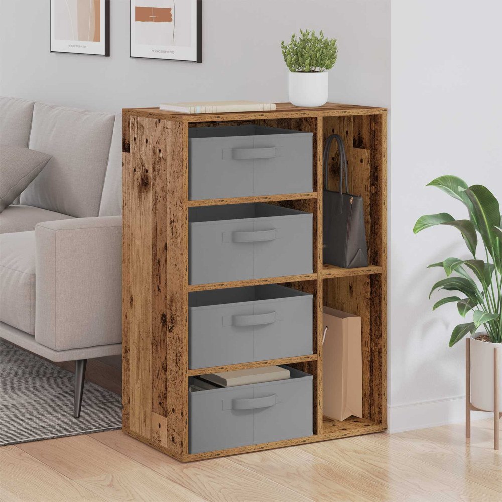 vidaXL Sideboard med låda Gammalt trä 60 x 33,5 x 84 cm