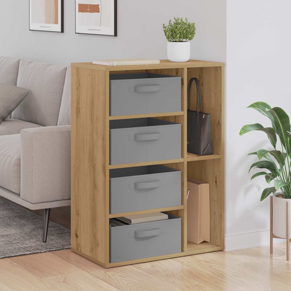 vidaXL Sideboard med låda Artisan Ek 60 x 33,5 x 84 cm