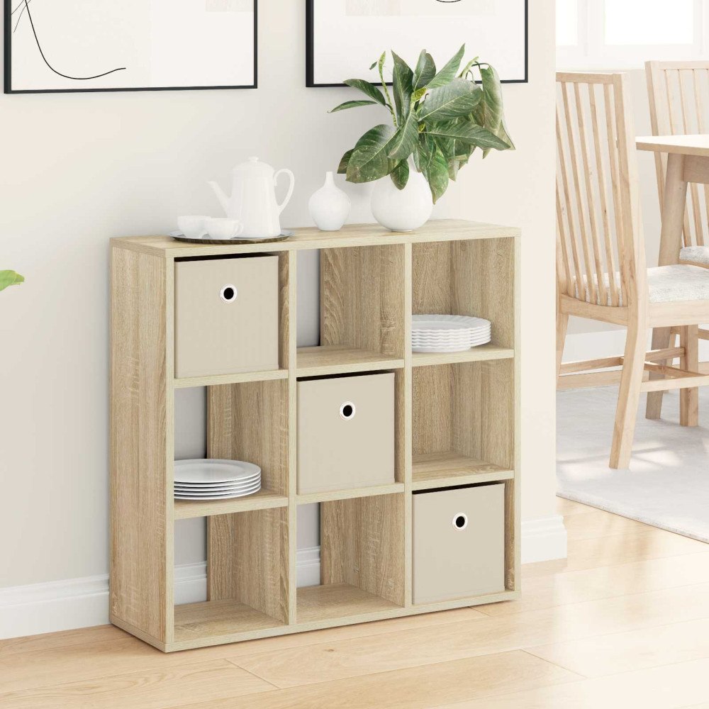 vidaXL Sideboard med låda Sonoma-ek 73,5 x 24 x 69,5 cm