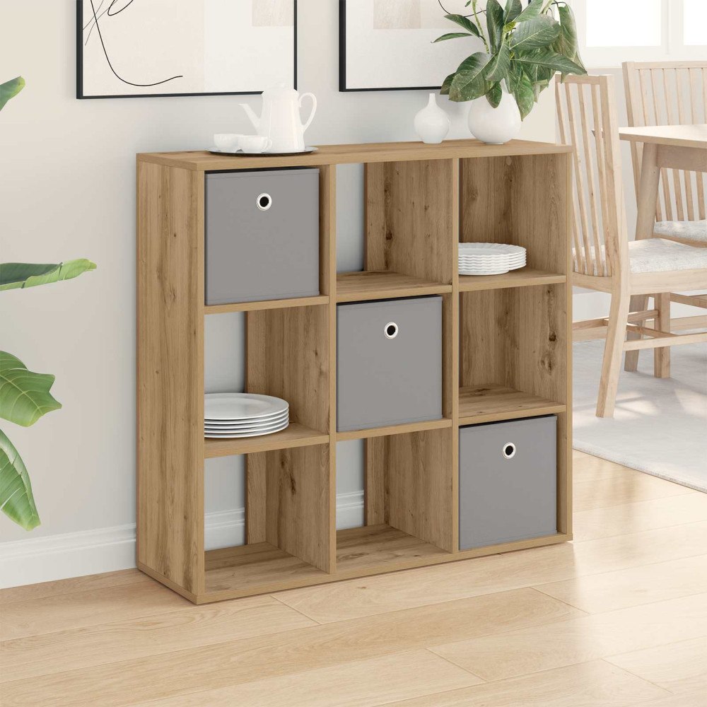 vidaXL Sideboard med låda Artisan Ek 88,5 x 29 x 84,5 cm