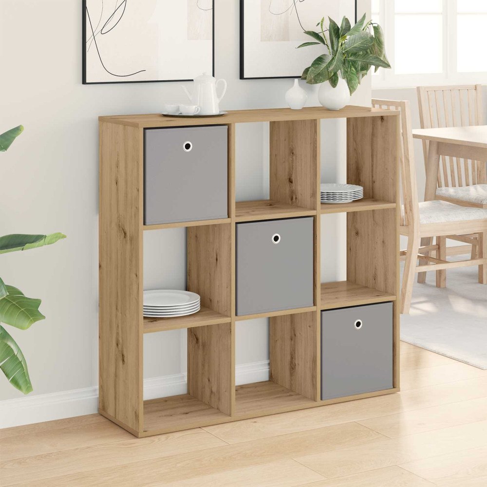 vidaXL Sideboard med låda Artisan Ek 102 x 31 x 99,5 cm