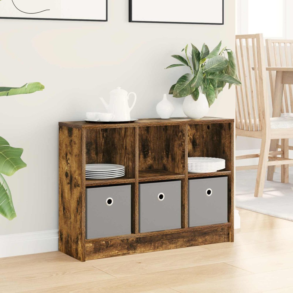 vidaXL Sideboard med låda Rökt ek 73,5 x 22,5 x 53,5 cm