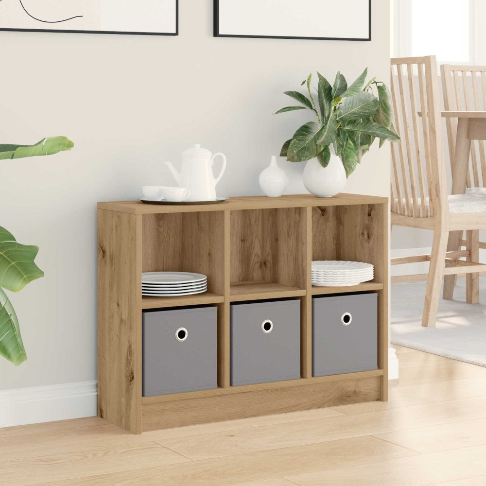vidaXL Sideboard med låda Artisan Ek 73,5 x 22,5 x 53,5 cm