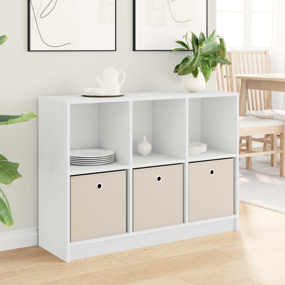 vidaXL Sideboard med låda Vit 102 x 32 x 73,5 cm