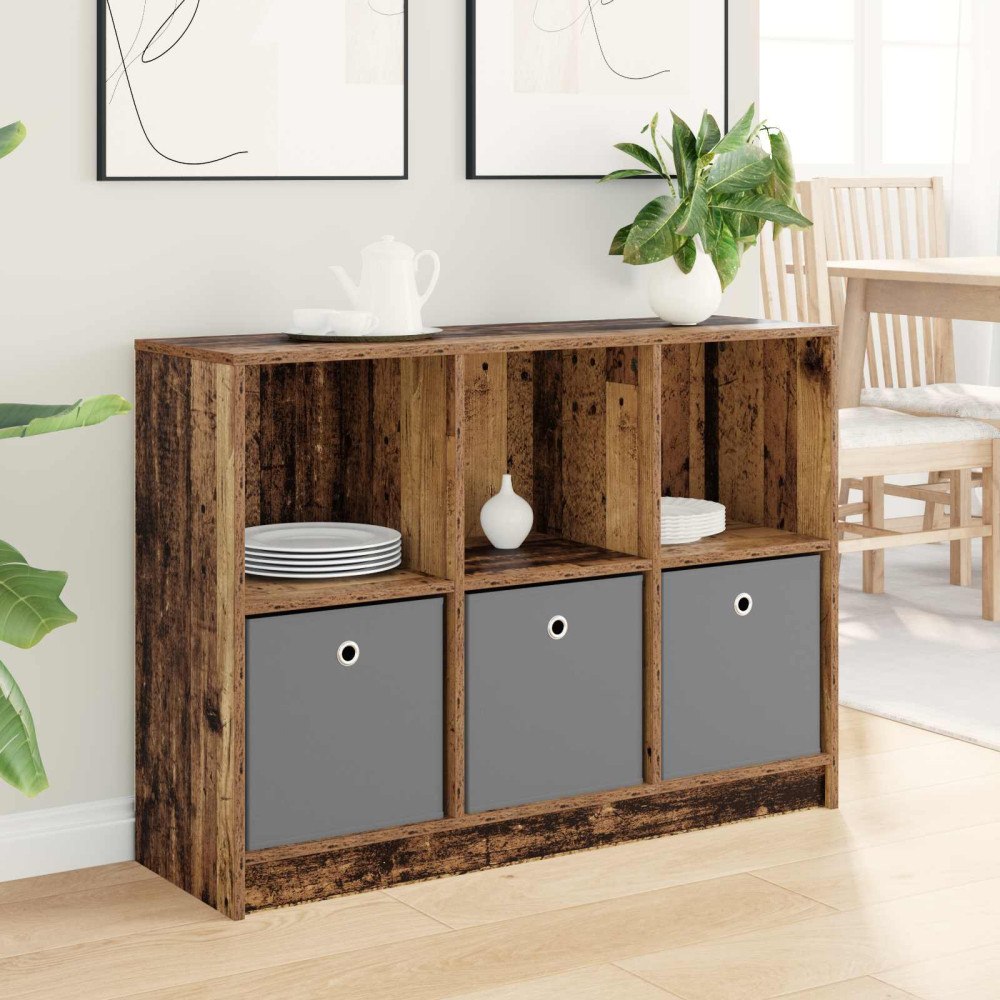 vidaXL Sideboard med låda Gammalt trä 102 x 32 x 73,5 cm