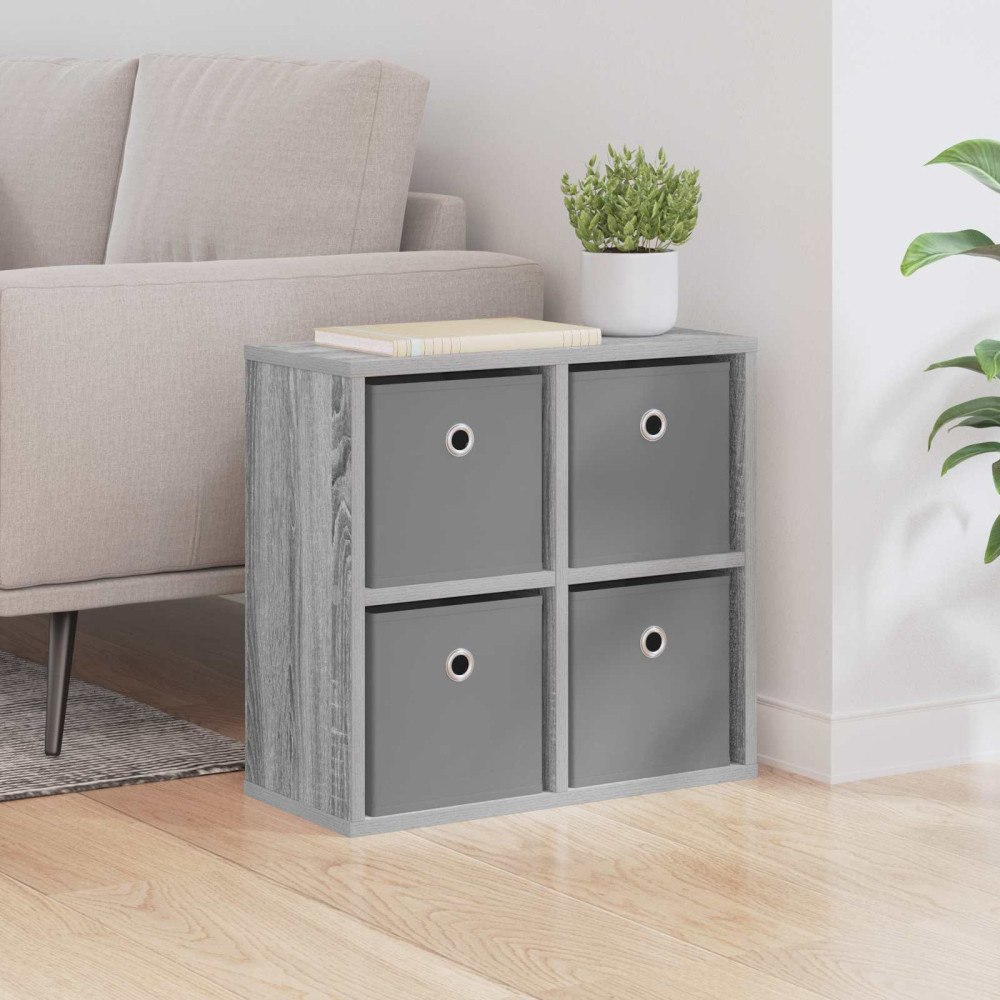 vidaXL Sideboard med låda Grå Sonoma 49,5 x 22 x 47 cm